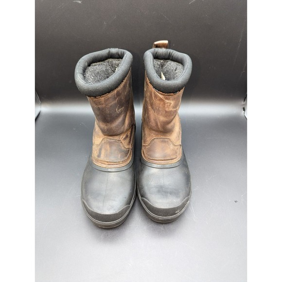 Bass Woman's 9M Rockingham Waterproof Fleece Lined Duck Boots Brown LEATHER - Picture 3 of 12